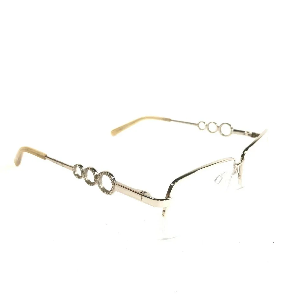Titanium220 T 220 06 COL 40 Eyeglasses Frames Gold Square Half Rim 57-15-135